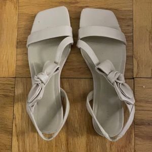 Charles & Keith Tan Bow Sandal